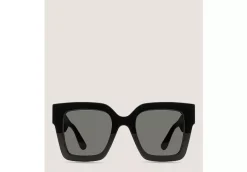 TWO-TONE OVERSIZED SQUARE SUNGLASSES