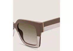 TWO-TONE OVERSIZED SQUARE SUNGLASSES