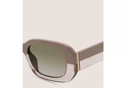 TWO-TONE RECTANGULAR SUNGLASSES